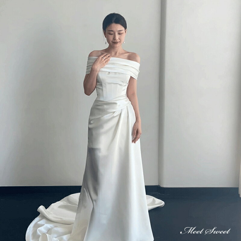 【P5倍★BLACK FRIDAY限定】ウェディングドレス 2way 2点セット ビスチェ ロングドレス 二次会 スレンダードレス オフショルダー 結婚式 前撮...