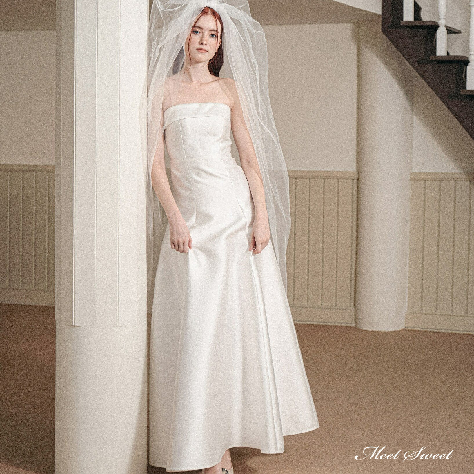 ウェディングドレス スレンダードレス ベアトップ ビスチェ Aラインドレス ロングドレス 二次会 結婚式 前撮り ブライダル 花嫁 ウエディングドレス 海外挙式 オフホワイト パーティードレス フォトウェディング 小さいサイズ 大きいサイズ wedding dress