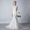 ウェディングドレス ロングドレス レース マーメイドライン 長袖 オフショルダー 二次会 結婚式 前撮り ドレス 花嫁 ウエディングドレス 大きいサイズ 小さいサイズ 海外挙式 白 オフホワイト パーティードレス ブライダル フォトウェディング wedding dress