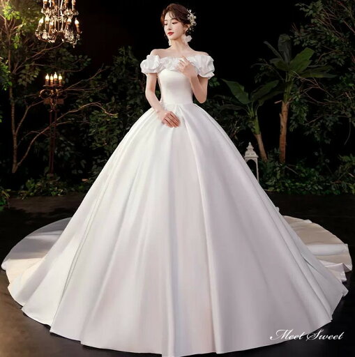 ウェディングドレス ロングドレス プリンセスラインドレス オフショルダー 二次会 結婚式 前撮り ドレス 花嫁 ウエディングドレス サテン 大きいサイズ 小さいサイズ 海外挙式 白 オフホワイト パーティードレス ブライダル フォトウェディング wedding dress ウェディングドレス ロングドレス プリンセスラインドレス オフショルダー 二次会 結婚式 前撮り ドレス 花嫁 ウエディングドレス サテン 大きいサイズ 小さいサイズ 海外挙式 白 オフホワイト パーティードレス ブライダル フォトウェディング wedding dress