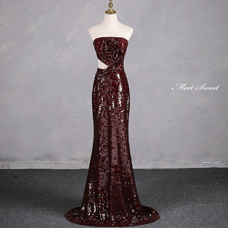 カラードレスマーメイドラインワイン...