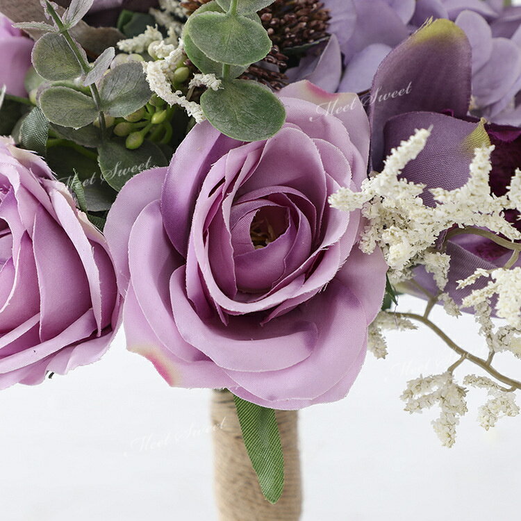 ミートスウィートの【P5倍★BLACK FRIDAY限定】ブーケ 造花 ウェディングブーケ ブライダルブーケ オーバルブーケ ウエディングブーケ 花嫁 造花 花束 可愛い 結婚式 二次会 披露宴 挙式 前撮り 贈答品 インテリア ウェディング ウエディング 造花ブーケ トスブーケ アートフラワー 安い｜アングル2