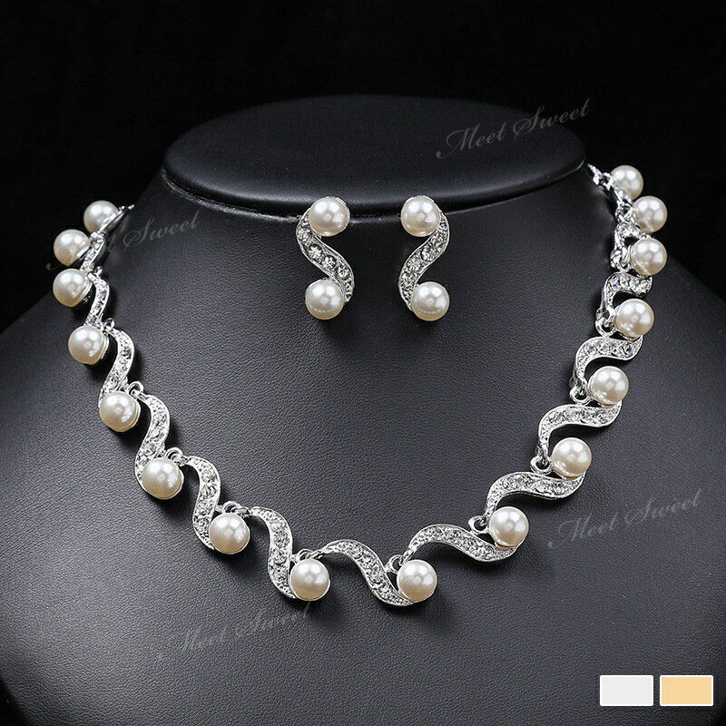 【P2倍＋MAX2000円クーポン 12/11 1:59まで】ネックレス ピアス セット ネックレスセット ブライダルネ..