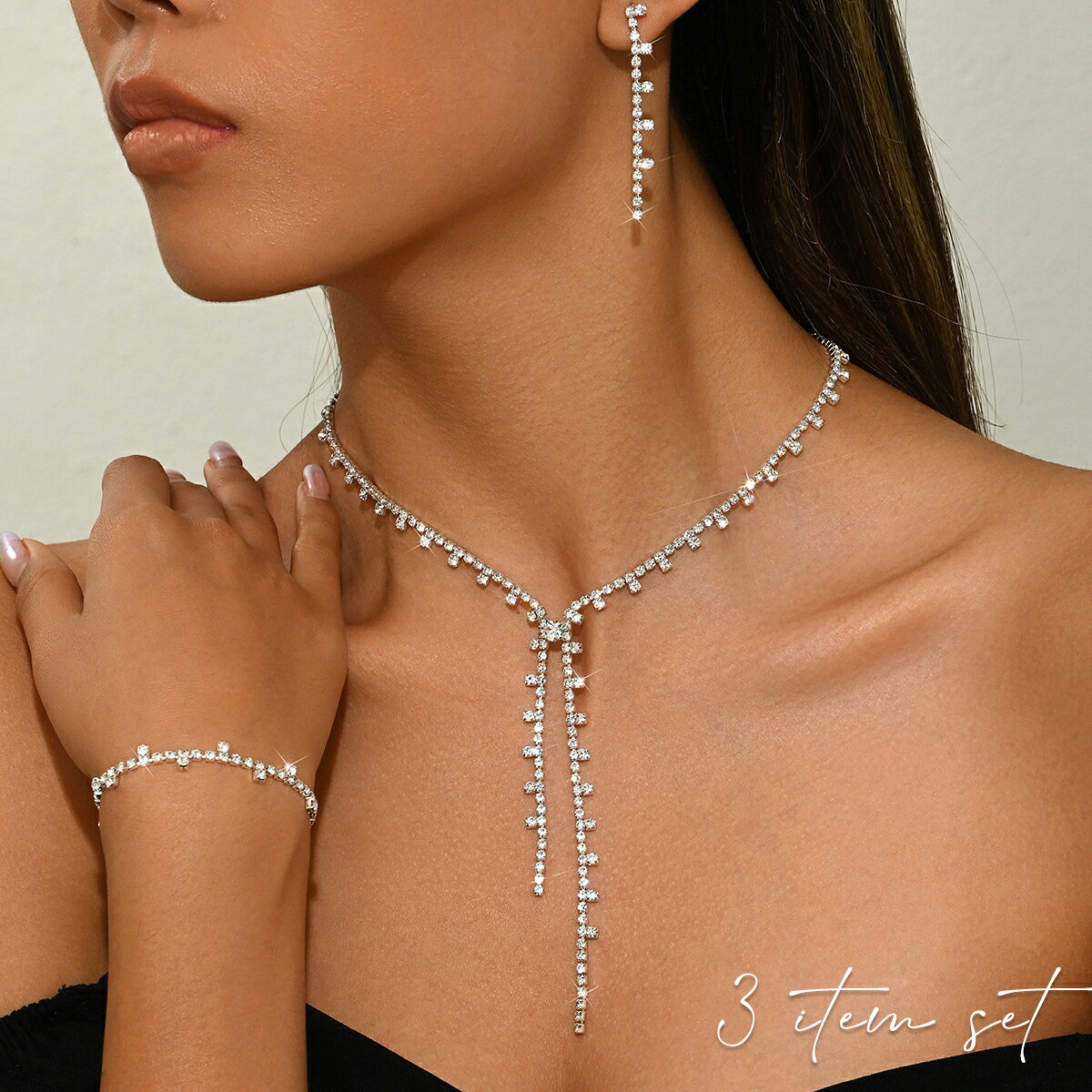 【P2倍＋MAX2000円クーポン 12/11 1:59まで】ネックレス ピアス ブレスレット 3点セット ネックレスセ..