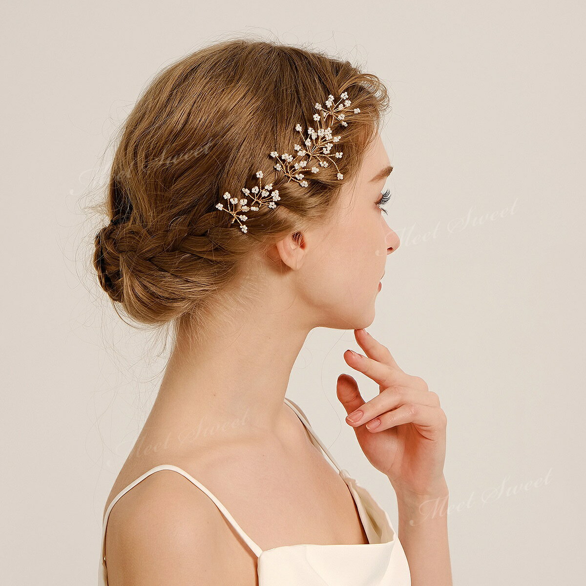 ヘッドドレス Uピン セット 小枝 ヘアアレンジ 髪飾り ヘアアクセサリー 簪 二次会...
