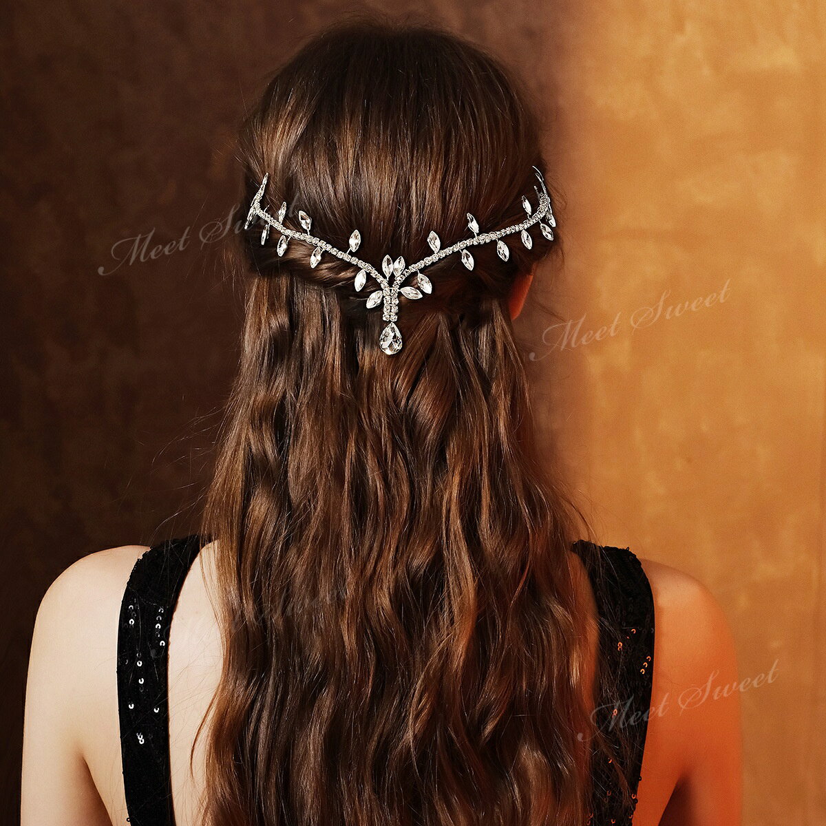 ヘッドドレス 2way バックカチューシャ 額飾り おでこ 額 ティアラ ヘアアクセサリ...