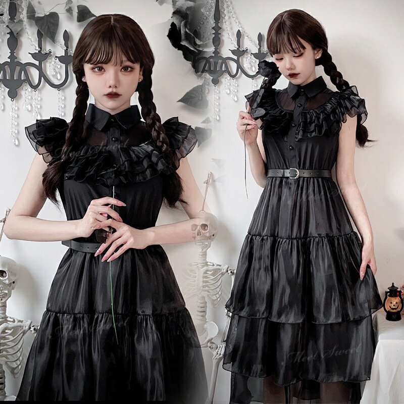 乐天商城 - ハロウィン ワンピース ゴシック オーガンジー ダーク エレガンス ドレス ロリータ コスプレ 大人用 仮装 ハロウィンコスプレ 衣装 大人 女性 可愛い レディース 大きいサイズ かわいい コスチューム ハロウィン仮装 コスプレ衣装 コスプレ仮装 ハロウィン衣装