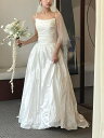 ウェディングドレス タフタ ノースリーブ 光沢 着痩せ ファスナー 白 Aライン ロング ドレス 二次会 結婚式 披露宴 前撮り 後撮り 発表会 花嫁 ウエディングドレス 花嫁ドレス 二次会ドレス 大きいサイズ 小さいサイズ 海外挙式 ブライダル フォトウェディング|詳細画像