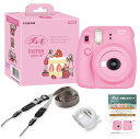 【中古】富士フイルム(FUJIFILM) インスタントカメラ チェキ instax mini8プラス 接写レンズ・純正ショルダーストラップ付き ストロベリー 116mm×118mm×68mm INS MINI 8PLUS STRAWBERRY(2)