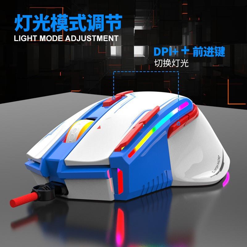 マウス 有線 9ボタン マクロ プログラミング RGB ゲーミングマウス 六段 DPI 調整可能2