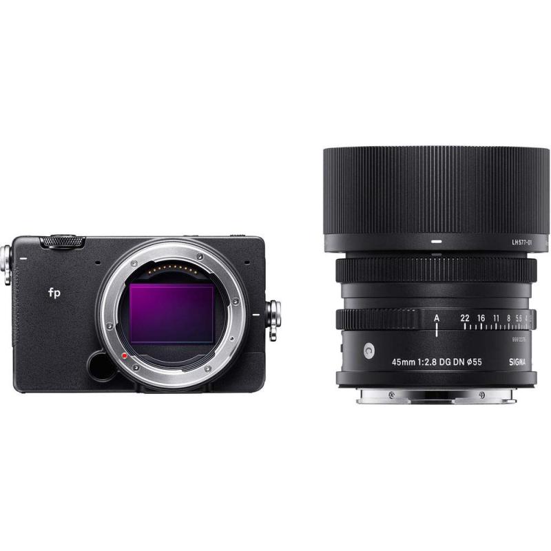【中古】シグマ(Sigma) SIGMA フルサイズミラーレス一眼カメラ fp & 45mm F2.8 DG DN kit ブラック 937317