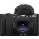 【中古】SONY(ソニー) コンパクトデジタルカメラ VLOGCAM Vlog用カメラ ZV-1II ボディ ウィンドスクリーン付属 18-50mm F1.8-4.0 ズームレンズ ブラック ZV-1M2 B(2)