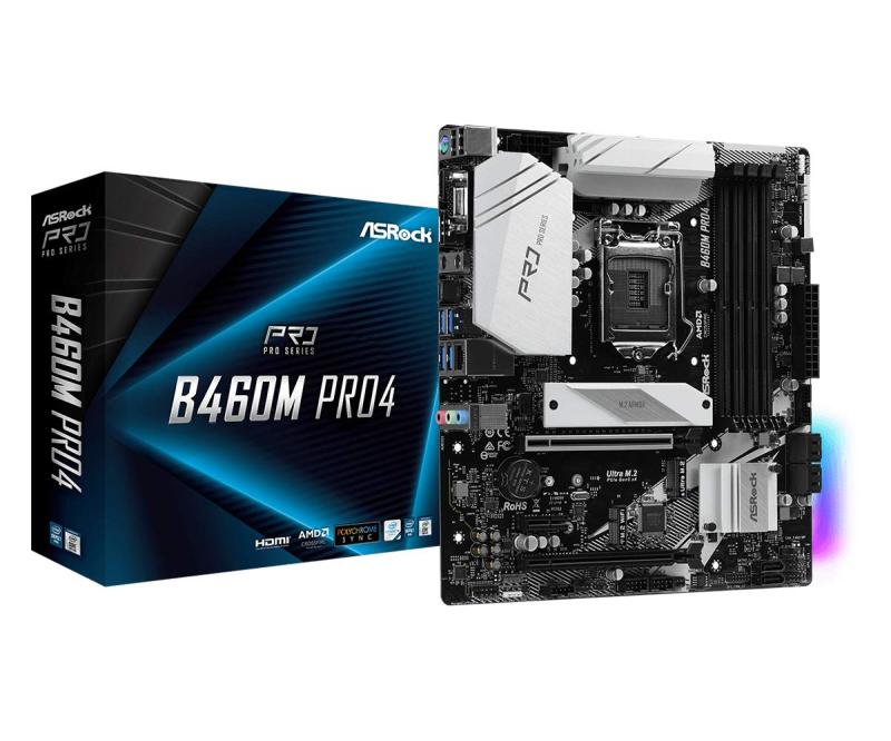 【中古】ASRock Intel 第10世代CPU(LGA1200)対応 B460チップセット搭載 Micro ATXマザーボード 【国内正規品】 B460M Pro4