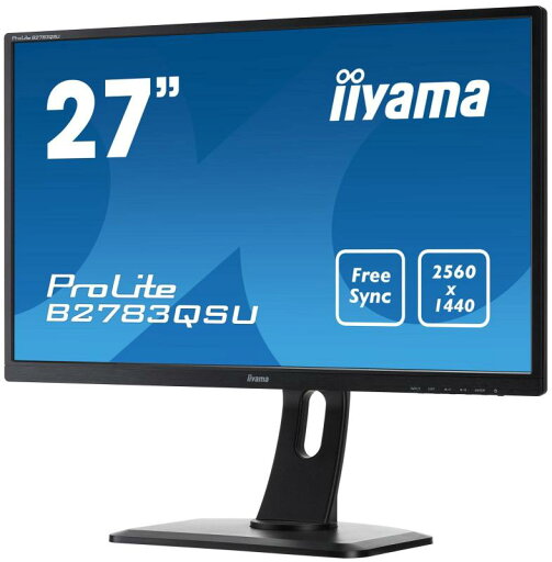 iiyama モニター ディスプレイ B2783QSU-B1 (27インチ/WQHD/TN/DisplayPort,HDMI,DVI-D/昇降/ピボット/3年) iiyama モニター ディスプレイ B2783QSU-B1 (27インチ/WQHD/TN/DisplayPort,HDMI,DVI-D/昇降/ピボット/3年)