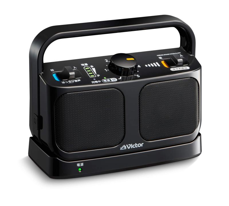 【中古】JVCケンウッド Victor SP-A900-B 手元テレビスピーカー ワイヤレス ブラック みみ楽シリーズ 簡単操作 軽量 生活防水 連続20h再生 ヘッドホン端子接続可