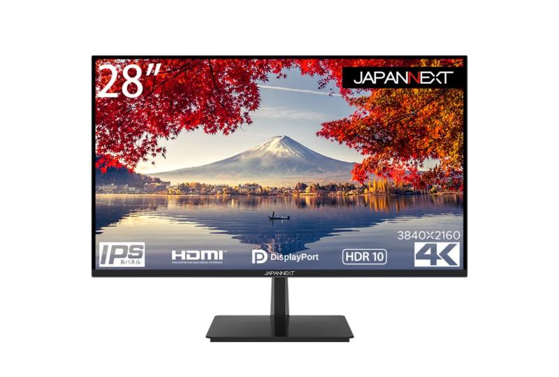 【中古】JAPANNEXT 28インチ モニター 4K UHD 3840x2160解像度 IPS ディスプレイ (HDMI/DisplayPort/スピーカー内蔵/ブルーライトカット) JN-IPS2801UHDR