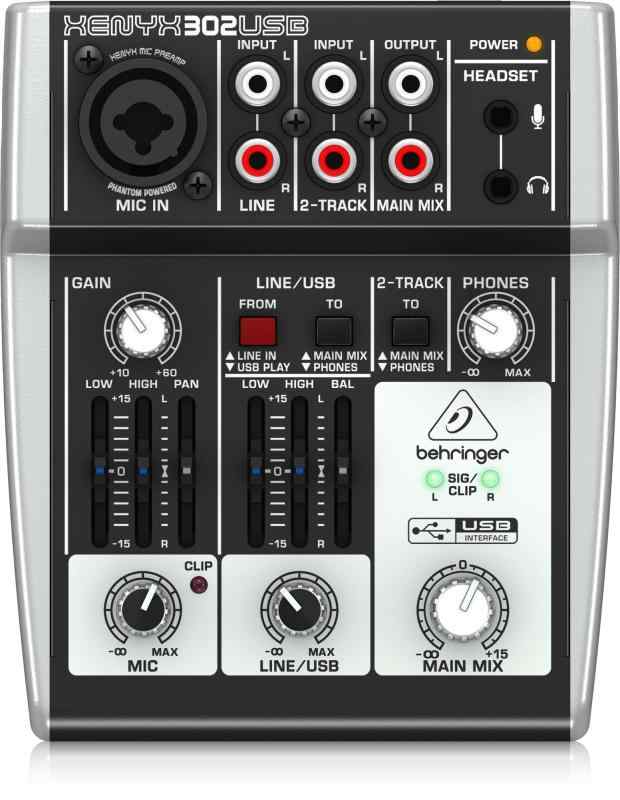 【中古】BEHRINGER ベリンガー XENYX 302USB ミキサー