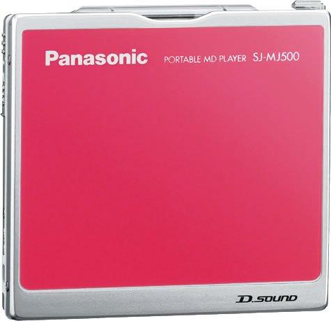 【中古】パナソニック ポータブルMDプレーヤー ピンク SJ-MJ500-P