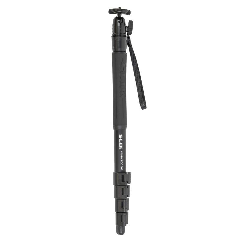 【中古】SLIK 一脚 ハンディポッド 300 5段 自由雲台式 レバーロック式 アルミ製 204825
