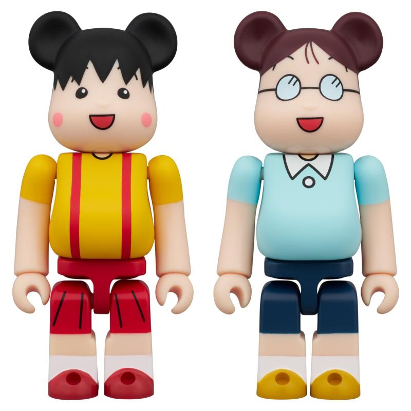 メディコム・トイ BE＠RBRICK ベアブリック ちびまる子ちゃん まる子 &amp; たまちゃん 2PCS SET 各全高:約70mm ノンスケール 塗装済み 完成品 フィギュア
