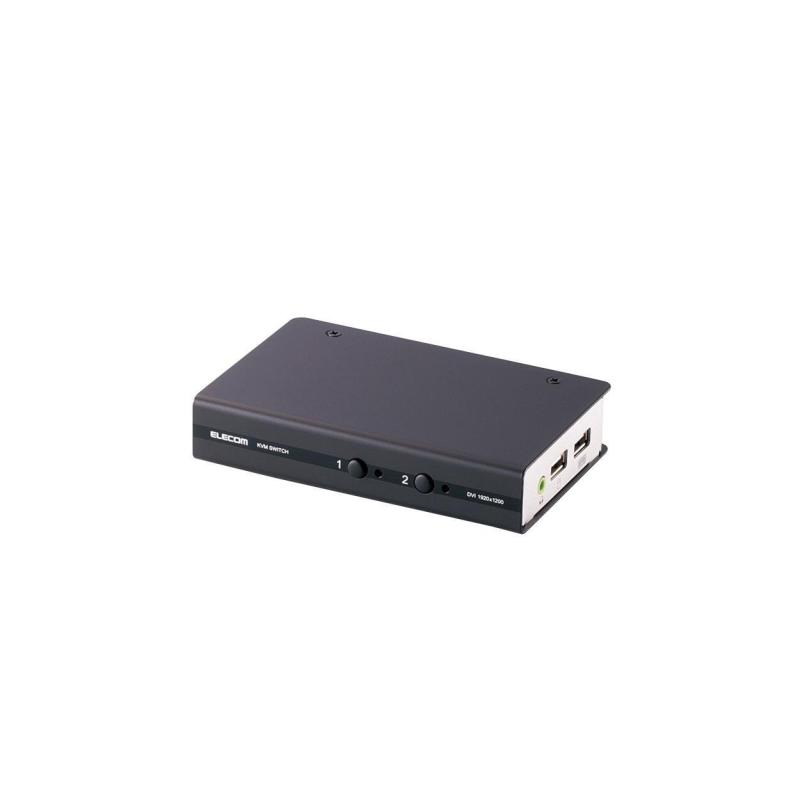 【中古】エレコム KVMスイッチ USB DVI スピーカー