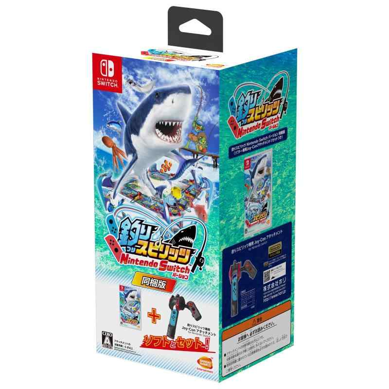 【中古】釣りスピリッツ Nintendo Switchバージョン同梱版（ソフト+専用Joy-Conアタッチメント for Nintendo Switch1セットつき）-Switch
