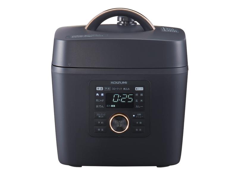 【中古】コイズミ マイコン電気圧力鍋 1.6L 6種類自動メニュー ワンタッチ 52品搭載レシピブック付き ..