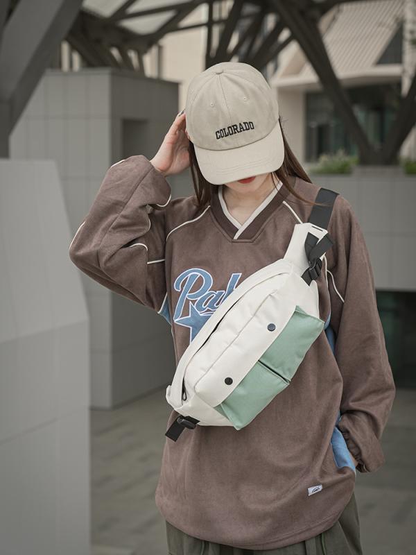 ボディバッグ 男性用 大容量 スポーツ ウエストバッグ 軽量 撥水 2way ショルダーバッグ 斜めがけ 鞄 バイカラー サイクリング ランニング 旅行 普段使い