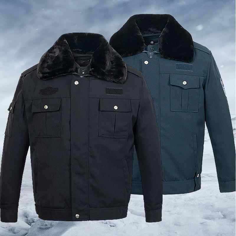 ジャケット 男性用 防寒着 厚手 冬季 警備 ワークウェア ジャンパー アウター あったか 作業着 暖かい 裏起毛(3.0)