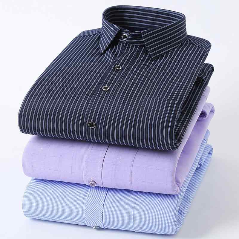 Short Sleeves （Shape Holding） - シャツ メンズ 男性用 長袖 ビジネス カジュアル ワークウェア トップス 裏起毛 厚手 防寒 暖かい 白 ホワイト