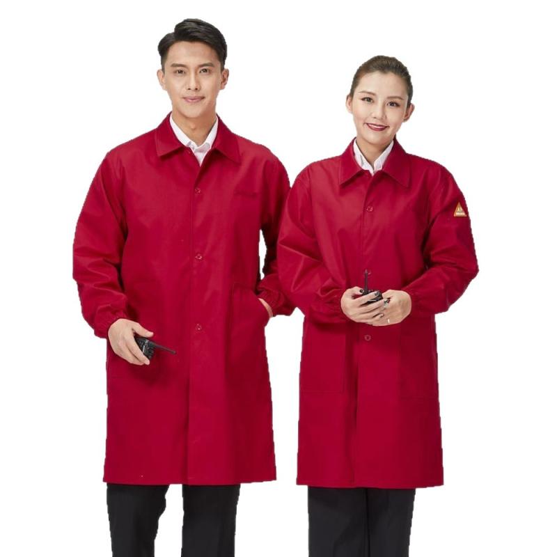 洗脸用具 - 作業服 男性用 長袖 厚手 実験室 化学工場 耐腐食 保護服 防酸 静電気防止