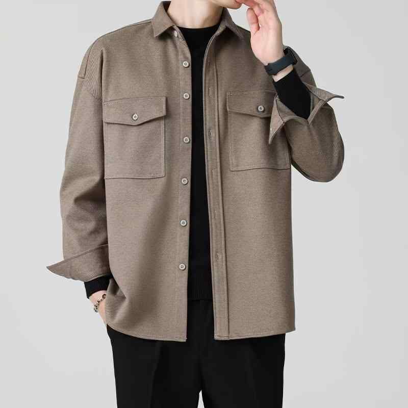 Men's Clothing - ジャケット メンズ 男性用 ブルゾン アウター 秋冬 ワークジャケット 襟付き カジュアル ストリート系 ゆったり 羽織り 普段使い