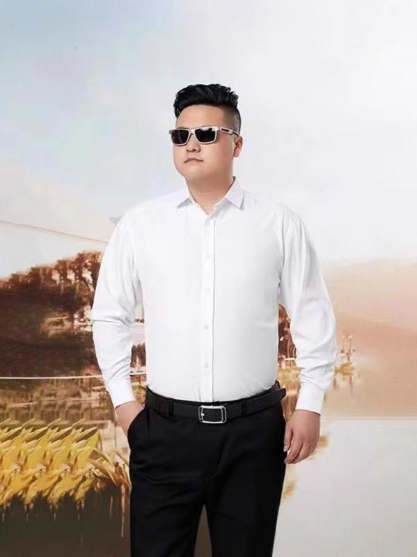 シャツ メンズ 男性用 大きいサイズ 長袖 白シャツ ビジネス フォーマル ゆったりサイズ 無地 形態安定 仕事着