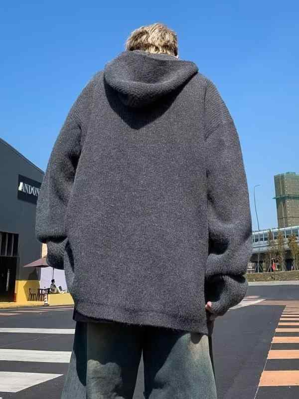 ニット メンズ 秋冬 ルーズフィット 懶惰風 カーディガン アメリカンレトロ カジュアル アウター