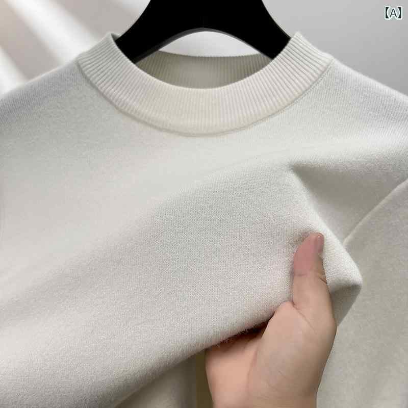 樂天商城 - ニット メンズ 男性用 秋冬 加絨 加厚 ハーフハイネック トップス ニット カットソー インナー 保温 普段使い