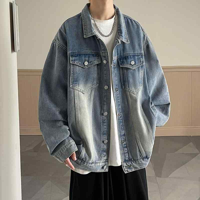 ジャケット 男性用 デニム Gジャン ゆったり アウター 春秋 秋冬 ストリート カジュアル