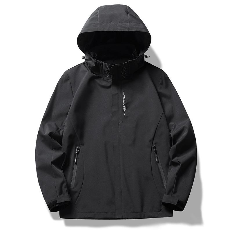 ジャケット 男性用 薄手 防水 防風 マウンテンパーカー アウトドア 登山 春秋 フード付き(4.0)