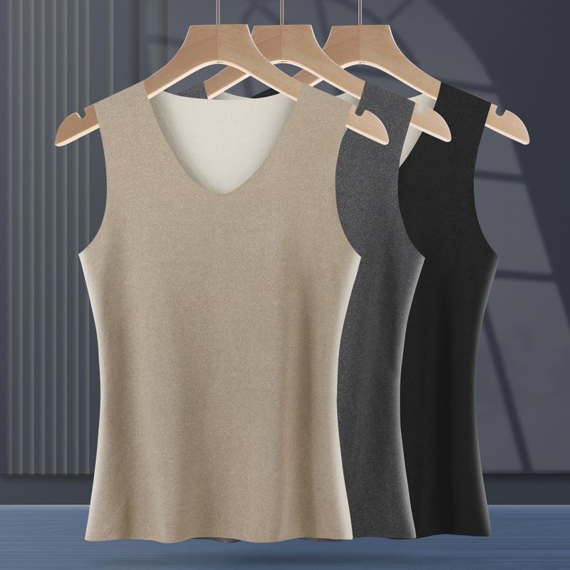 ベスト 男性用 裏起毛 両面 暖か インナー ベスト 加絨 防寒 暖身 発熱 秋冬