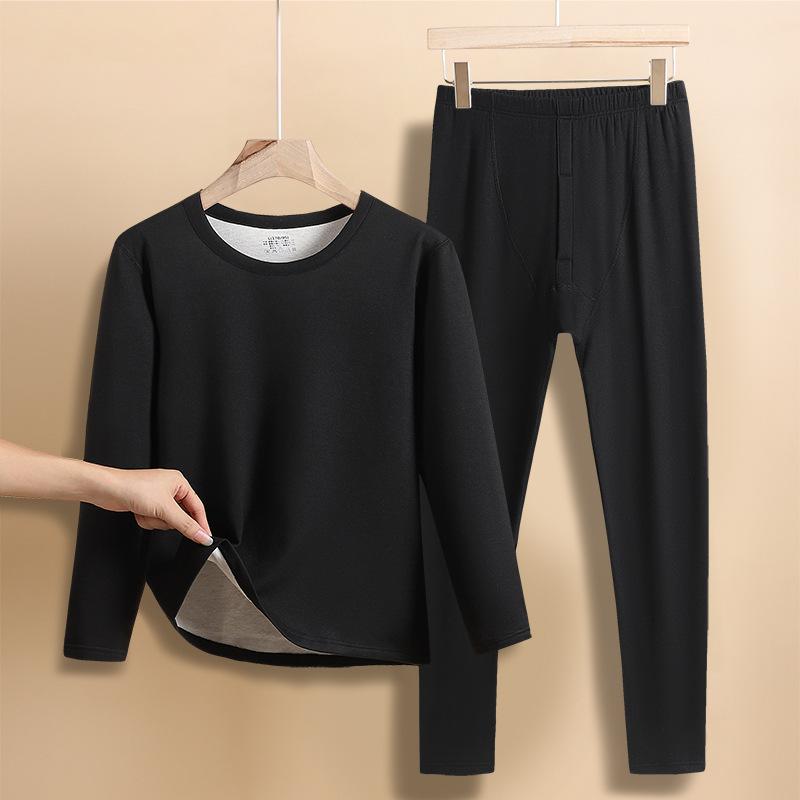 インナー 男性用 ウール 蚕糸 長袖シャツ レギンス 上下セット 裏起毛 防寒 あったか 秋冬 肌着 部屋着