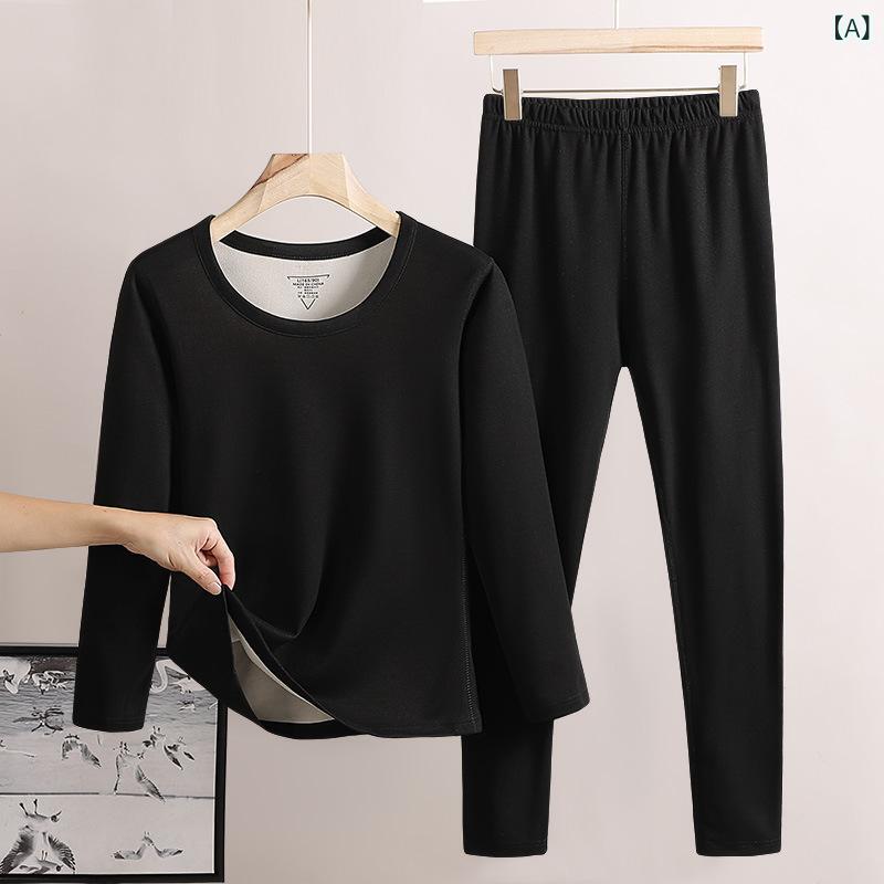 インナー レディース 秋冬 上下セット メンズ 裏起毛 綿 肌着 カップル あったか シャツ パンツ2