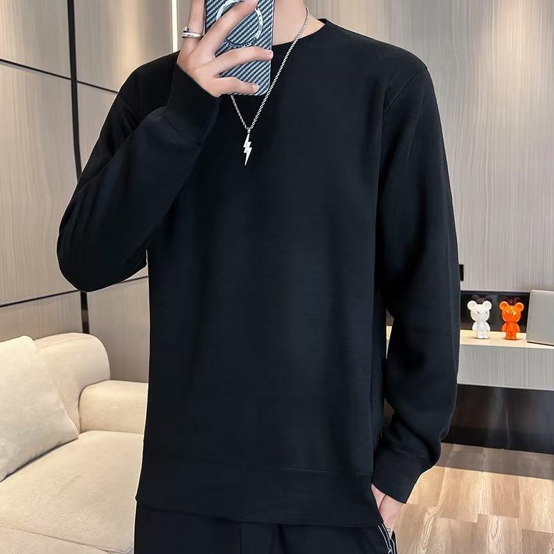 ニット メンズ 秋冬 大码 インナー カジュアル 無地 ニットセーター カットソー 若者 服 トップス 長袖 あったか 防寒