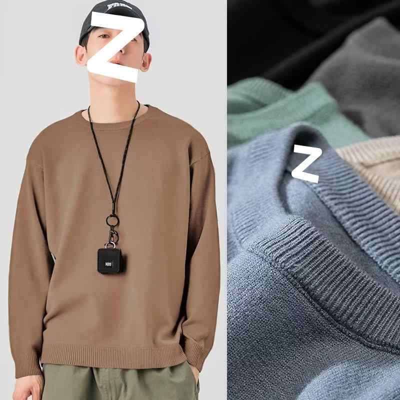 ニット メンズ 秋冬 レトロ ญี่ปุ่น สไตล์ เสื้อ คลุม หลวม สบาย ๆ 冬季