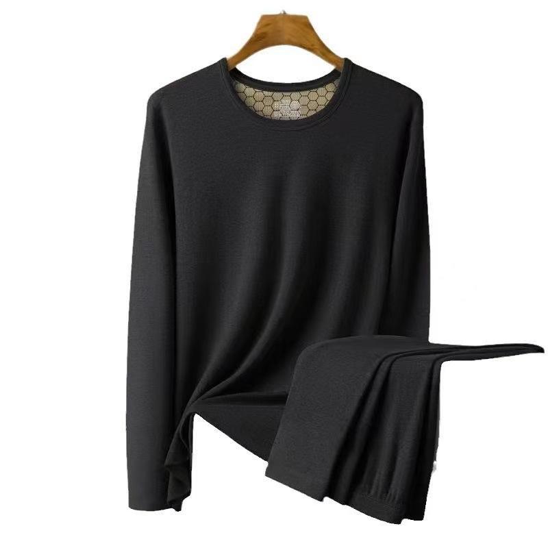 インナーウェア 男女兼用 保温 接触温感 グラフェン ヒートテック 発熱 秋冬 あったかインナー ウール 黒 ブラック