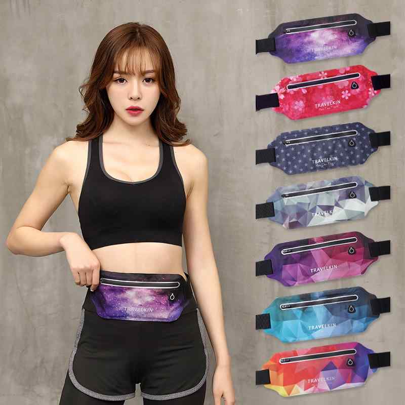 ウエストポーチ 薄型 軽量 ランニング ヨガ スポーツ スマホ 携帯 多機能 TPU 防水2