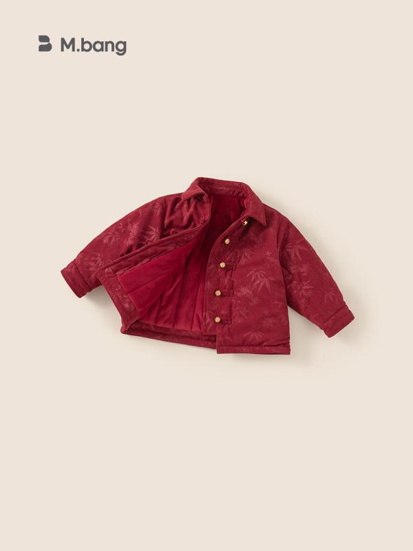 子供服 男の子 中綿入りジャケット 中華風プリント シャツ アウター 3歳 4歳 5歳 6歳 7歳 8歳 冬服 防..