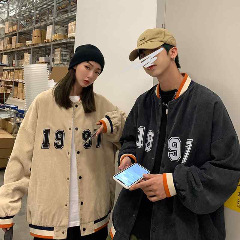 ジャケット 男性用 ゆったり 野球 ストリート ワーク 秋冬