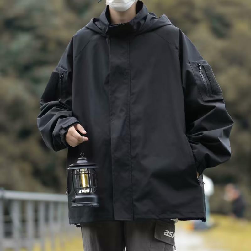 ジャケット 男性用 春秋 VIBEスタイル マウンテンパーカー アウトドア 登山 徒步 作業着 フード付き