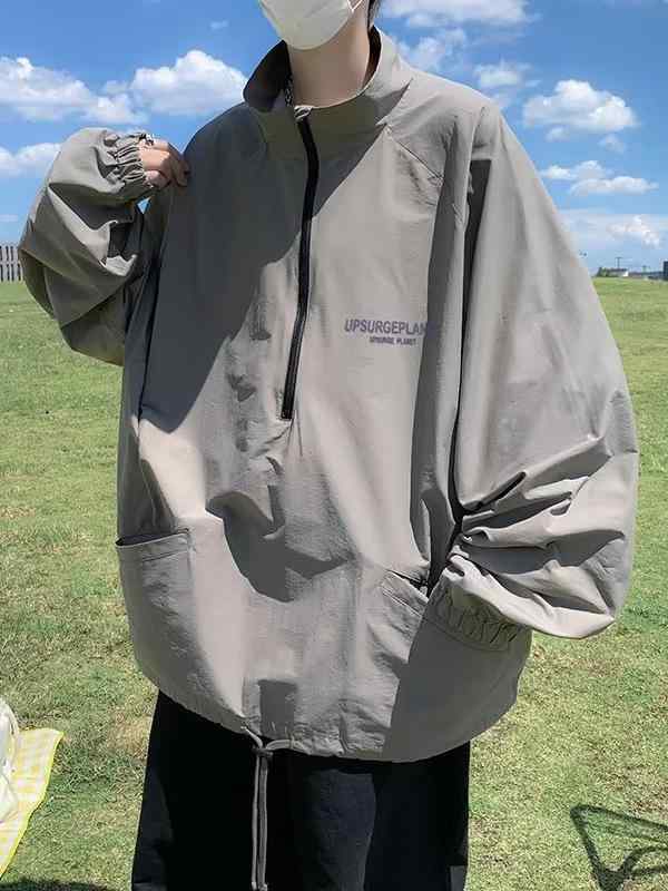 ジャンパー メンズ 春秋 薄手 ゆったり オーバーサイズ トップス アウター 接触冷感 伸縮性 普段使い 部屋着