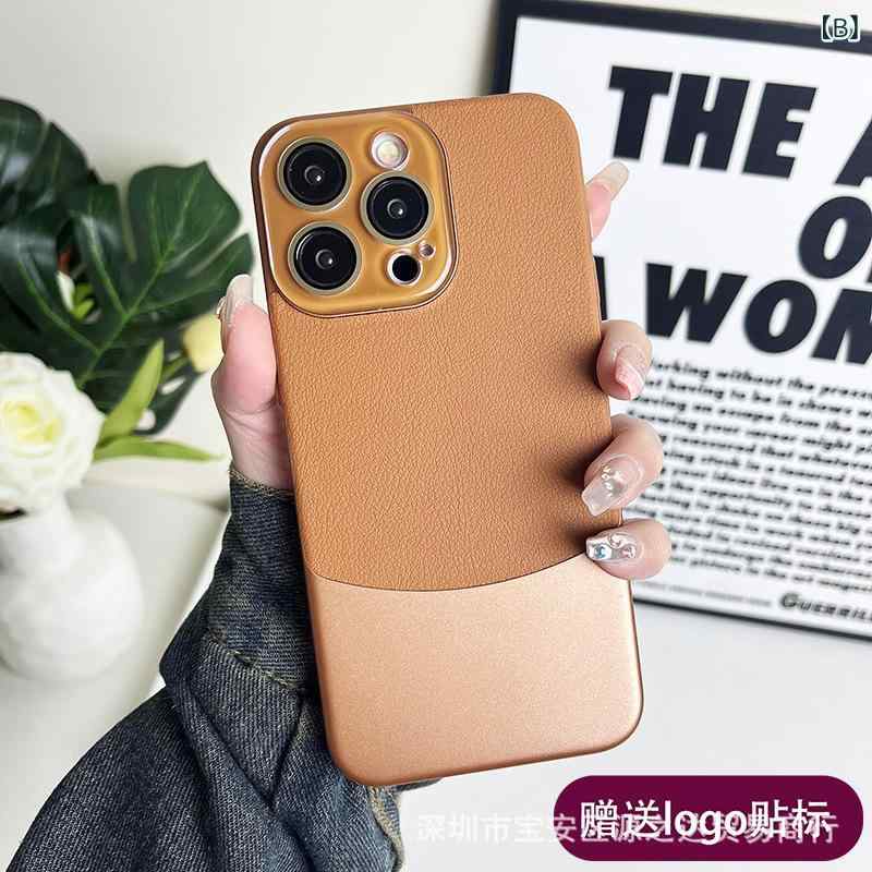 iPhone 17 ケース iPhone 16 携帯ケース クリスタルレンズ保護フィルム付き 14 スマホケース ナッパレザー風 ハードケース2