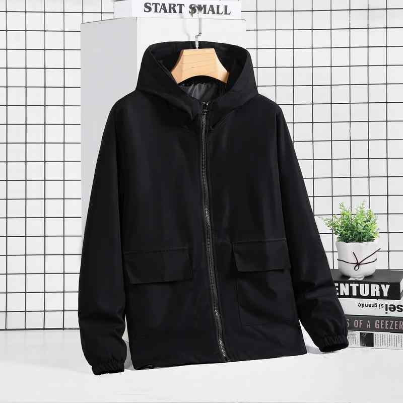 ジャケット 男性用 ブルゾン 春秋 アウター 高校生 中学生 カジュアル スタイル・スタイル: 韩版・领型: 翻领・版型: 宽松型・前開き: 拉链・フード: 連帽・厚さ: 薄手・対象年齢: 青少年・主な素材: ポリエステル・素材構成: ポリエステル繊維・裏地: ポリエステル繊維・シーン: カジュアル・ディテール: 配色・裾: ストレート・着丈: レギュラー・ポケット: ファスナー付き・袖丈: 長袖・袖のタイプ: 通常袖・カラー: ブラック, 浅藍色, レッド, 米白・サイズ: M, L, XL, XXL, 3XL, 4XL, 5XL, 6XL, 7XL・対象: メンズ